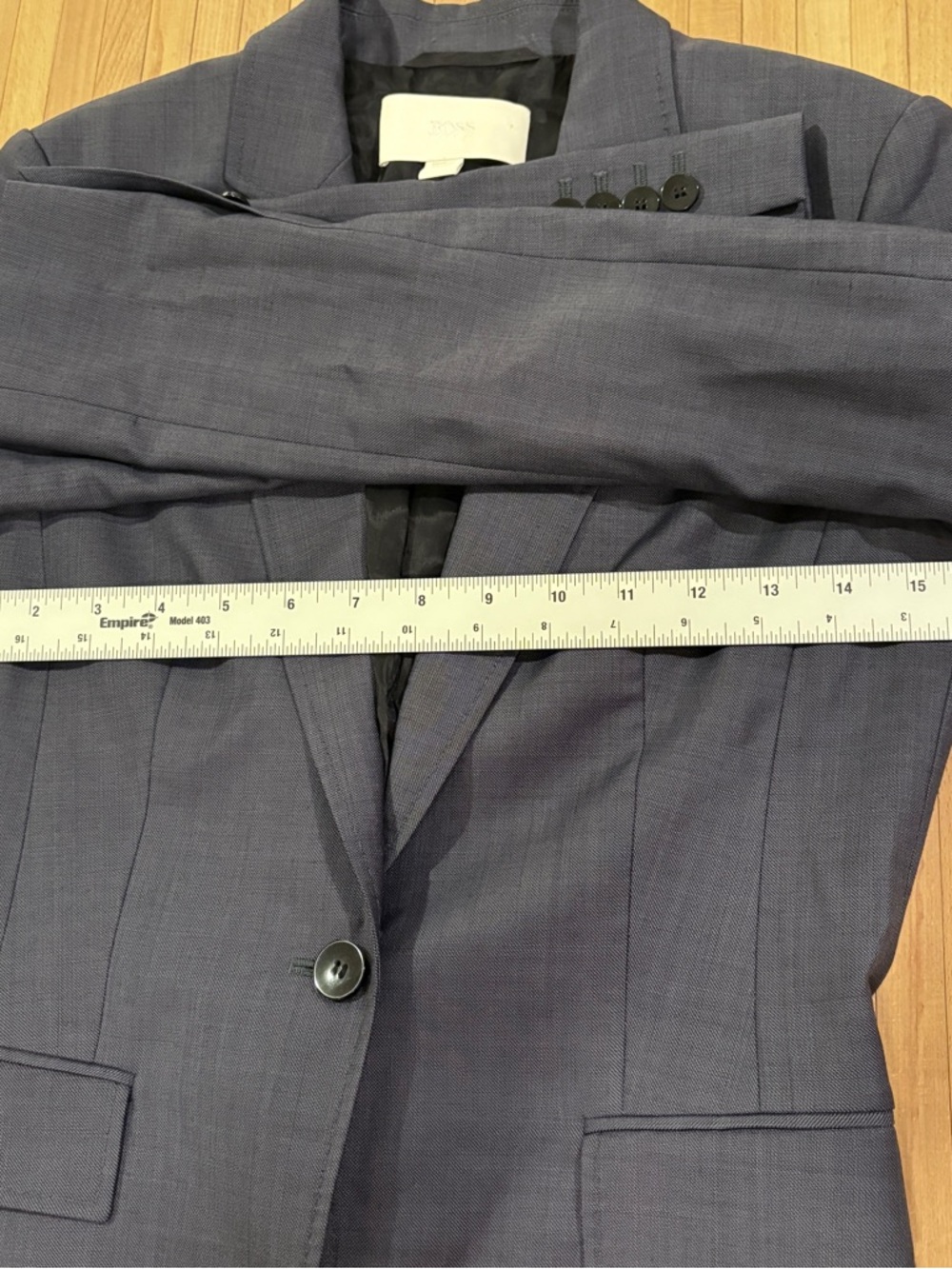 Hugo Boss Women's Blue Single-Button Blazer Juicyna Classic Office - Picture 10 of 11
